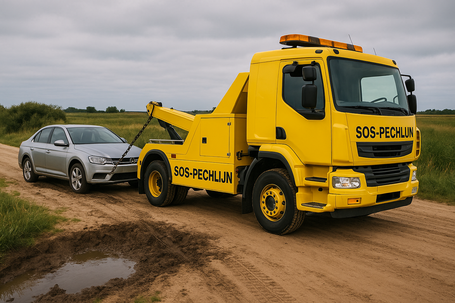 Uit modder, zand of object slepen